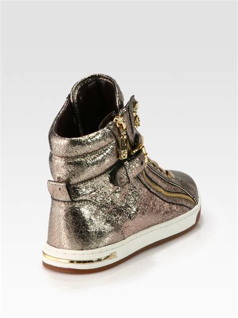 michael kors urban high-top sneakers|Michael Kors bling sneakers.